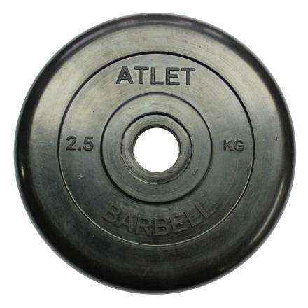 Atlet - 31 мм - 2.5 кг в СПб по цене 1204 ₽ в категории диски (блины) для штанг и гантелей MB Barbell