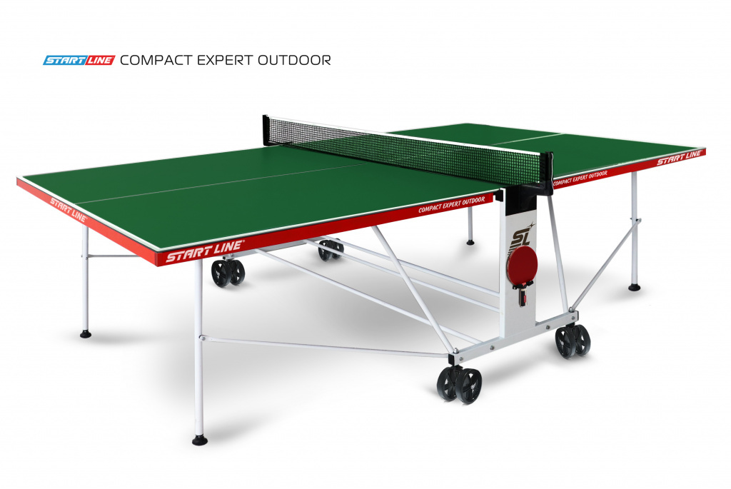 Всепогодный теннисный стол Start Line Compact EXPERT Outdoor 4 Зелёный