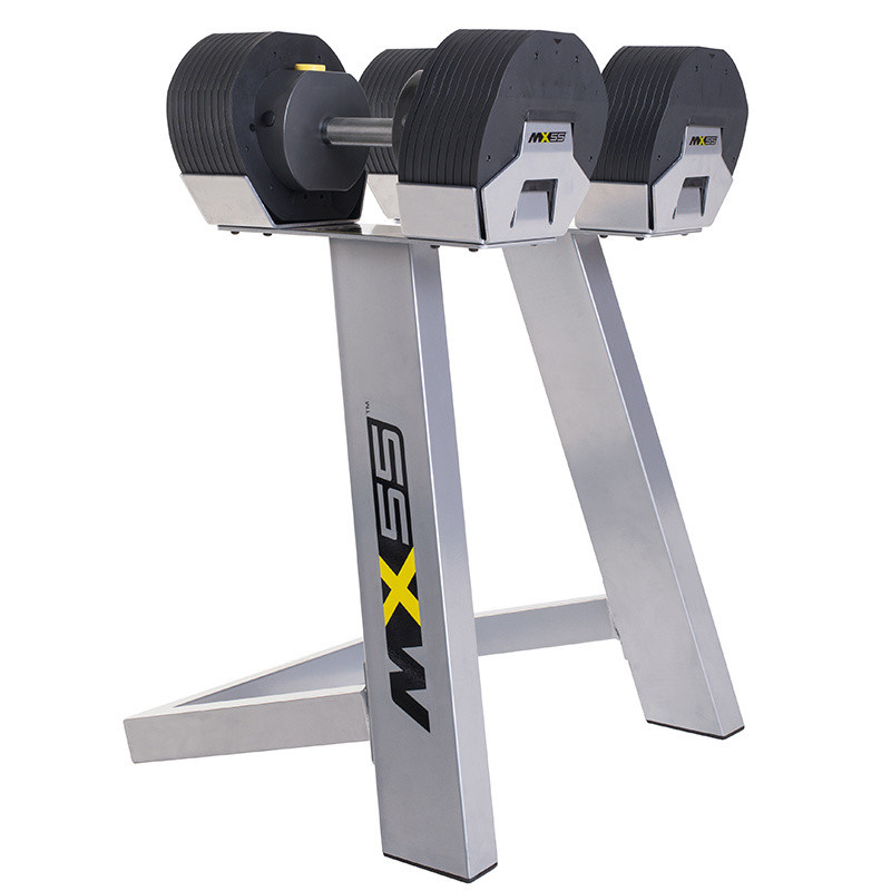 MX Select MX-55, вес 4.5-24.9 кг, 2 шт со стойкой в СПб по цене 79900 ₽ в категории разборные (наборные) гантели First Degree Fitness