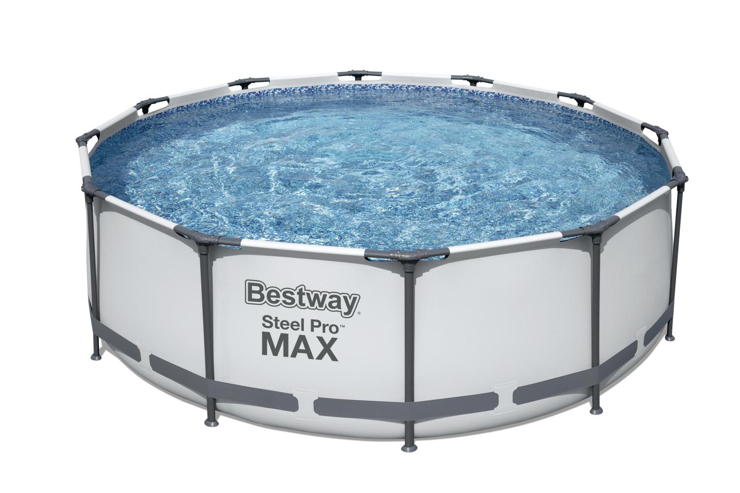 Bestway Steel Pro Max  56418 BW (белый) из каталога каркасных бассейнов в Санкт-Петербурге по цене 29700 ₽