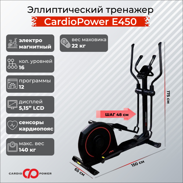 E450 в СПб по цене 59900 ₽ в категории тренажеры CardioPower