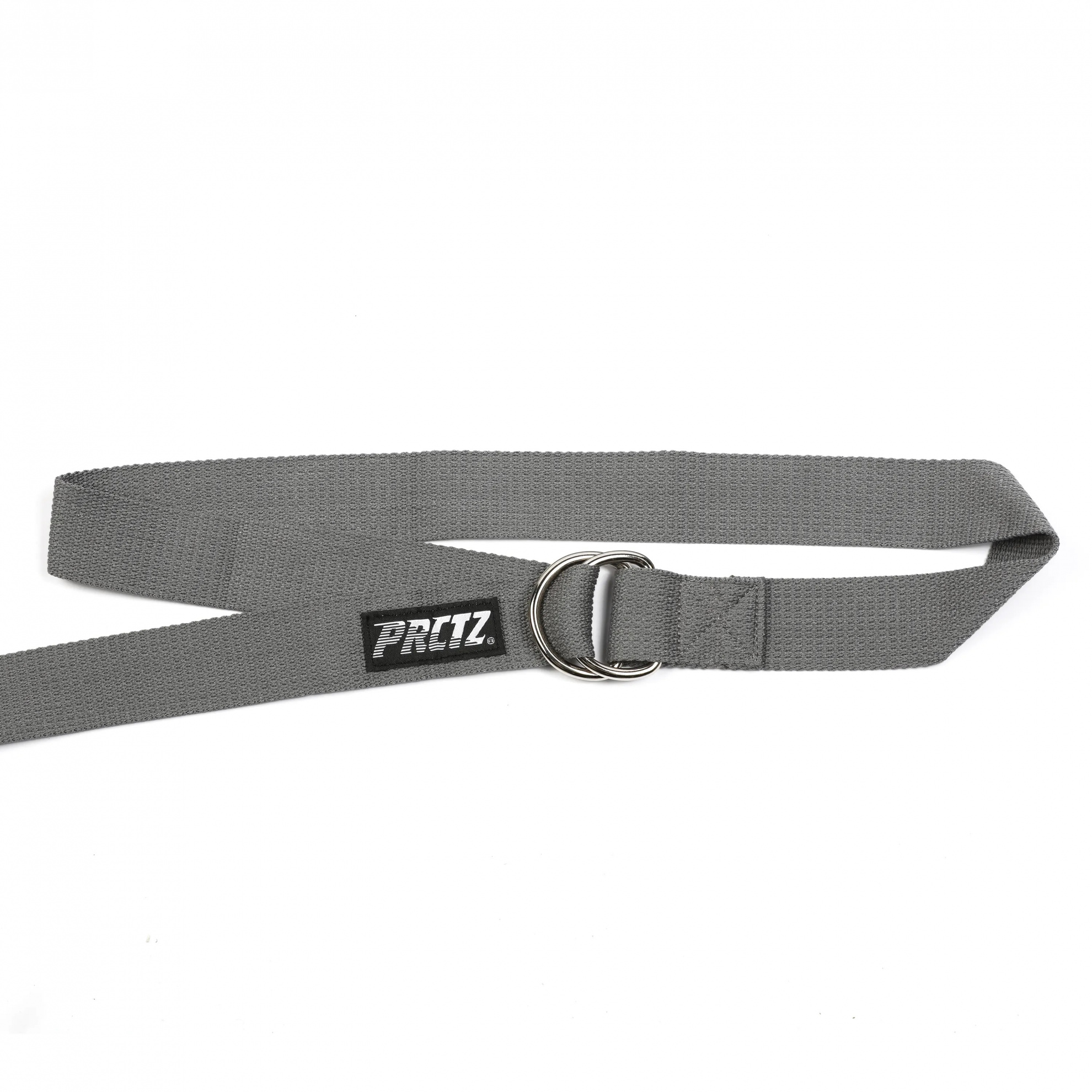 Ремень-стяжка для йоги PRCTZ с металлическим карабином Yoga Strap, серый