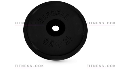 Диск для штанги MB Barbell евро-классик черный - 50 мм - 15 кг