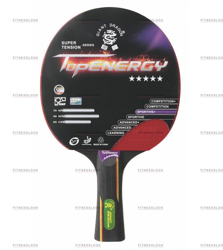 TopEnergy в СПб по цене 790 ₽ в категории ракетки для настольного тенниса Giant Dragon