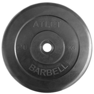 MB Barbell Atlet 51 мм - 20 кг из каталога дисков для штанги с посадочным диаметром 50 мм. в Санкт-Петербурге по цене 6460 ₽