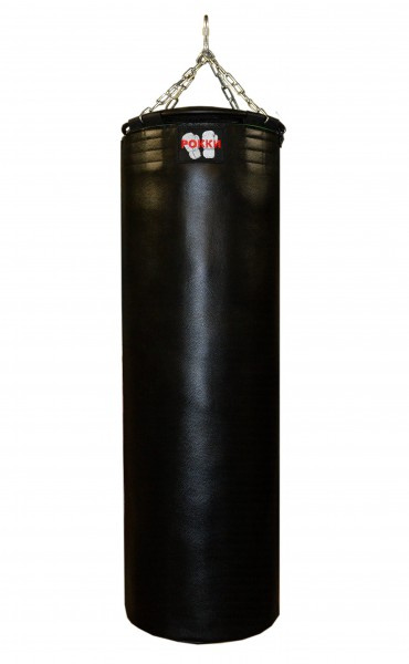 140х45 см. 66 кг. кожа черный в СПб по цене 39860 ₽ в категории боксерские мешки и груши Рокки