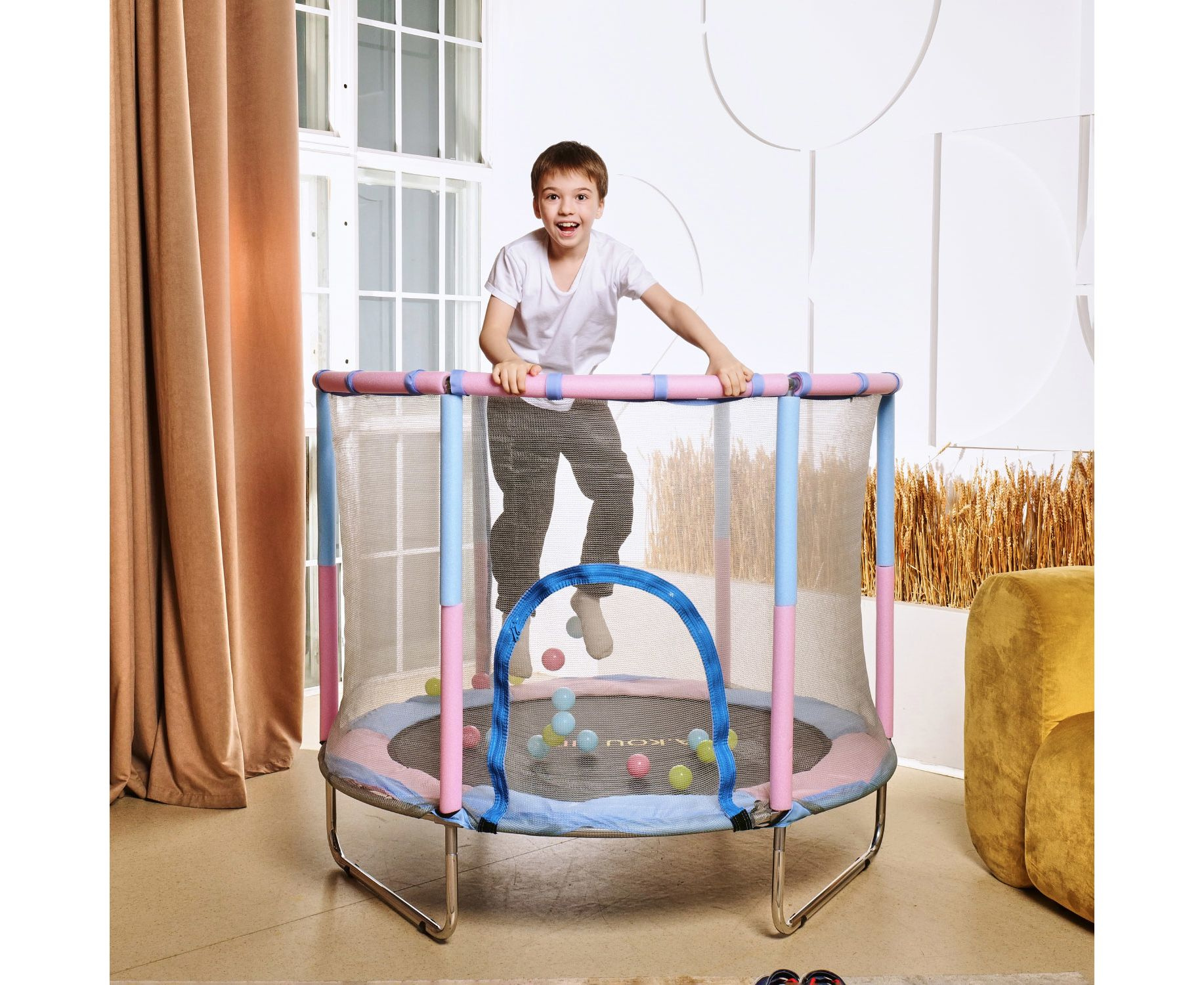 Батут с защитной сеткой DFC A.KOU Kids 48’’ (122 см)