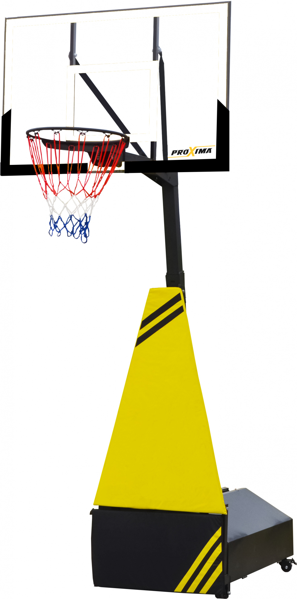 Proxima 54’’, стекло, арт. SG-6H из каталога мобильных баскетбольных стоек в Санкт-Петербурге по цене 89990 ₽